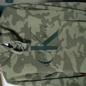 Calvin Klein Performance sweatshirt hoodie top XL camo Camouflage women's jacket